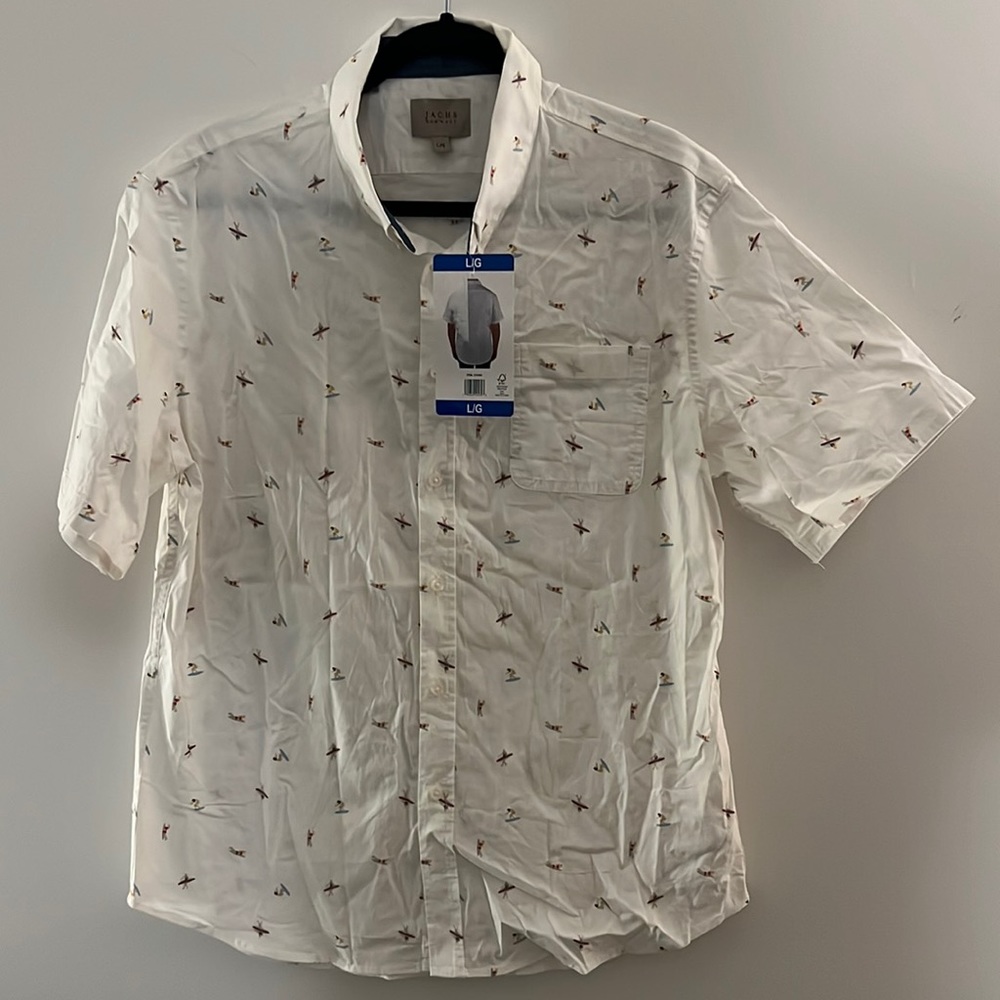 ⭐️3/$40⭐️ NWT Jachs New York Casual Button Down Shirt - Size Large